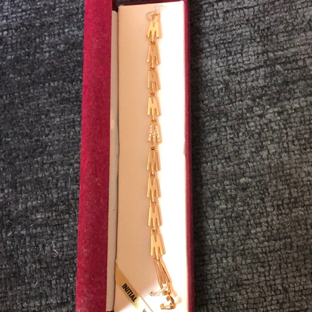 M initial bracelet
